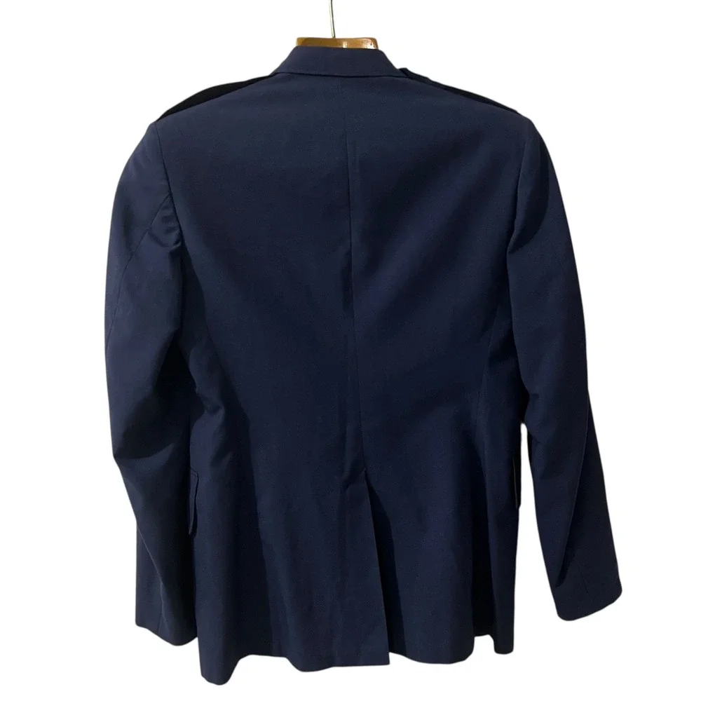Vintage Military Dress Jacket‎ - Men's Navy Blue Uniform Blazer 40R